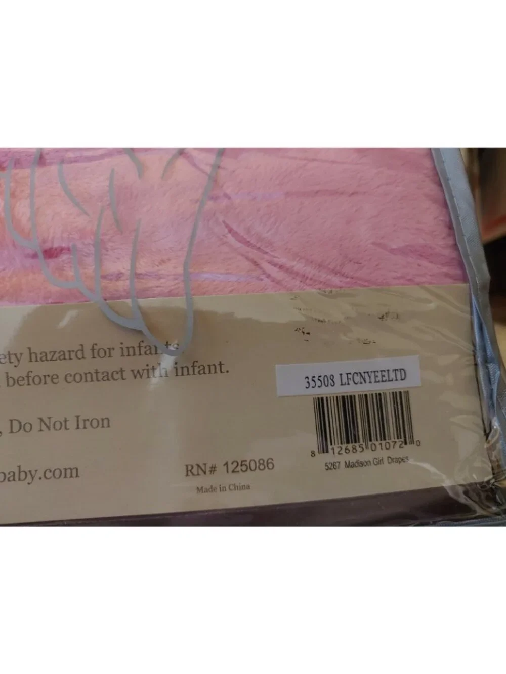 New Kathy Ireland Home Madison Girl Pink Black Stripes Window Curtain Panel Set